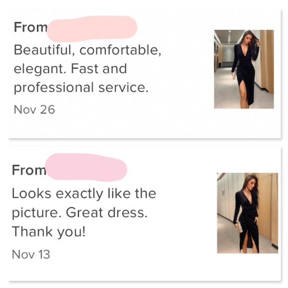 Sparkly Black Velvet Deep V High Slit Midi Dress Long Sleeve - Picture 8 of 15